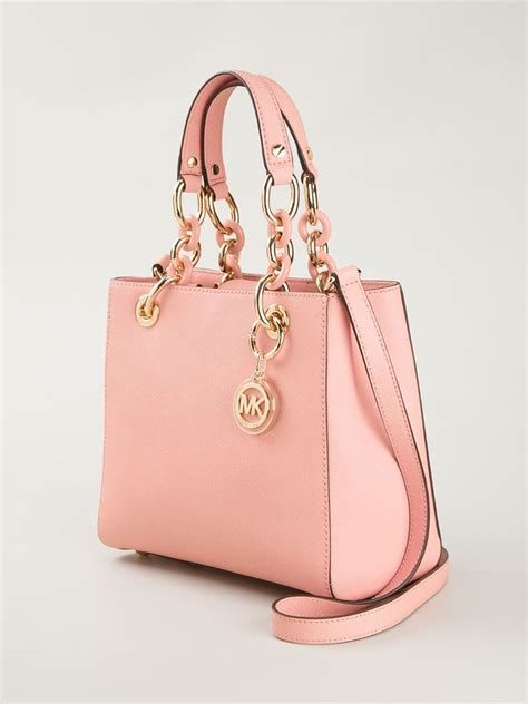 michael kors pink small bag|Michael Kors large pink tote.